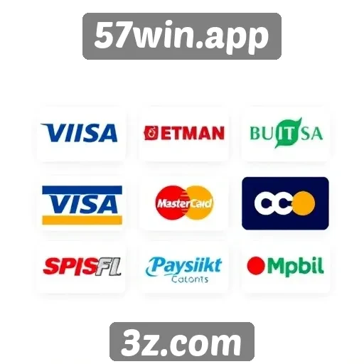 Variedade de métodos de pagamento no 57win.app